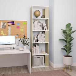 vidaXL Bibliotecă/Separator cameră alb&stejar Sonoma 45x24x159cm PAL (800113) Biblioteca