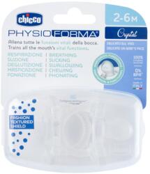 CHICCO Suzetă Physio Luxe din silicon 2-6m cristal 2 buc (73088.31)