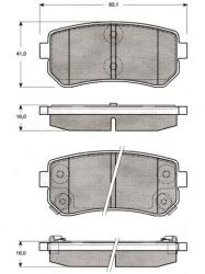 MTR - Mecanica set placute frana, frana disc MTR - Mecanica MT458