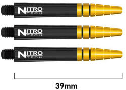 Red dragon darts Dart szár közepes Red Dragon Nitro Ionic műanyag fém toppal, fekete 39mm (készlet erejéig! )