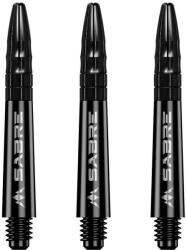 Mission Darts Felszerelés Darts szár rövid Mission Sabre fekete fém toppal 36mm