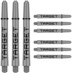 Target Darts Dart szár hosszú Target Pro Grip Tag 48mm, szürke-fekete multi-pack (készlet erejéig)
