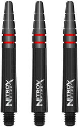 Harrows Dart szár rövid Red Dragon Nitro XFire műanyag fém toppal, fekete 36mm