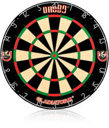 ONE80 Dart tábla Gladiator 3+ ONE80, verseny minőségű, élezett dróttal, WDF, sisalból