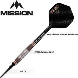 Mission Darts Felszerelés Dart szett soft Mission Zero Bronze PVD, 18g 97, 5% wolfram