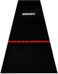 One 80 Dart gumi szőnyeg fa dobóléccel ONE80, 90cm széles, fekete, piros