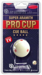 Snooker méretű pöttyös fehér golyó 52, 4 mm PRO-CUP Aramith