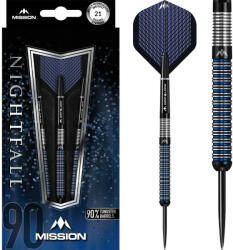Mission Darts Dart szett Mission steel Nightfall 21g, M1, straight ring 90% wolfram