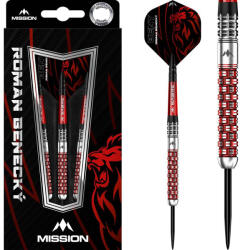 Mission Darts Felszerelés Dart szett Mission steel Roman Benecky Black-Red PVD 22g, 90% wolfram