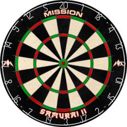 Mission Darts Darts tábla, sisal, Mission Samurai II, verseny minőségű, élezett dróttal (készlet erejéig)