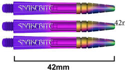 Unicorn Dart szár hosszú Red Dragon Peter Wright Snakebite Nitro Ionic műanyag fém toppal, lila 42mm