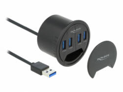Delock 4 portos asztalba szerelhető hub 4 db. SuperSpeed USB A-típusú (64153) (64153)