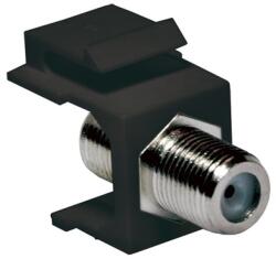 LogiLink NK0018B TV/SAT keystone csatoló, F-Type/F-F-Type/F, 75 Ohm, fekete (NK0018B)