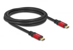 Delock USB 2.0 kábel USB Type-C apa - apa PD 3.1 240 W E-Marker 2 m piros fém (80051) (80051) - aqua