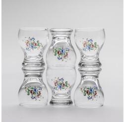 Výrobce po 1 ks Készlet 6x likőrös üveg átlátszó - 4. számú virágminta 8590828624745 (KK01083C)