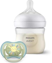 Philips Set pentru Bebelusi Philips-Avent Natural Response SCD837/10 Biberon 125ML Flux Lent 0 Luni+ si Suzeta 0-6 Luni (SCD837/10)