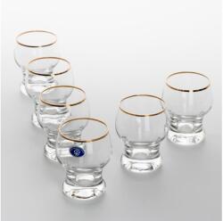 Výrobce po 1 ks Készlet 6x pohár Katka 130 ml átlátszó arany (KK00669)