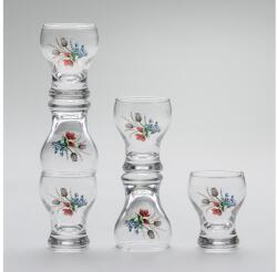 Výrobce po 1 ks Készlet 6x likőrös üveg átlátszó - 1. számú virágminta (KK01083)