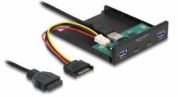 Delock 3.5 USB 3.2 Gen 1 első panel 2 x USB Type-C + 2 x USB A-típusú (64155) (64155)