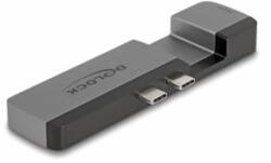 Delock Dokkoló állomás MacBook Pro / MacBook Air Thunderbolt 4 -hez 5K Resolution / 100 W PD / 10 Gbps Hub / LAN / Audio tulajdonságokkal (87757) (87757)