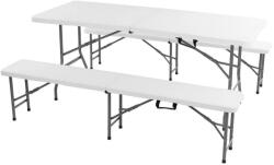 HECHT FOLDIS SET (1db asztal+2 db kerti pad) (HECHTFOLDISWHITESET)
