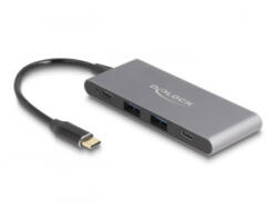 Delock 4 portos USB Type-C Hub 2 x A-típusú USB és 2 x USB Type-C 10 Gbps (64111) (64111)