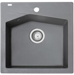 Metalac Linea 50 Metalac Xgranit Gránit Mosogatótálca - Extra mély, Egymedencés, Négyzet, Grafit (372994)