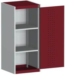 bott Műhelyszekrény Bott Cubio, 120 x 52, 5 x 52, 5 cm, perforált ajtó, szürke-piros