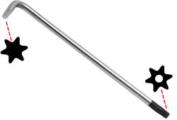 BGS technic Torxkulcs "L" alakú extra hosszú T10 torx-lyukas torx - BGS (9-794-T10)