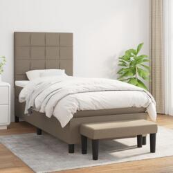 vidaXL tópszínű szövet rugós ágy matraccal 100 x 200 cm (3136577)