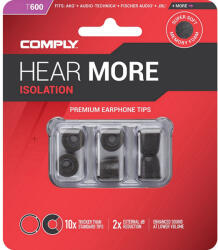 Comply CORE SERIES T-600 - Univerzális memóriahab fülilleszték - L (COM-T600BkL3pr)