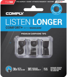 Comply COMFORT PLUS TSX-100 memóriahab fülilleszték - M (COM-Tsx100BkM3pr)