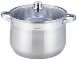 Klausberg fazék 10.7L, Ø26 cm- rozsdamentes acél, edzett üveg fedő (KB-7164)