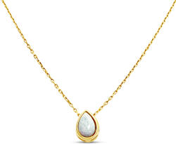 ÉkszerM Arany Lánc Opál Köves Medállal (méret: 42-44) AU 90385