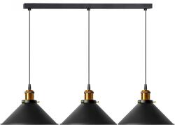 Toolight Toollight Porto, álmennyezeti lámpa 3xE27 APP017-3CP, fekete-arany, OSW-00206 (OSW-00206)