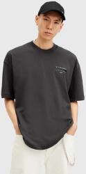 AllSaints pamut póló REDACT SS CREW - fekete M