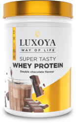 Luxoya SUPER TASTY WHEY PROTEIN - PRÉMIUM FEHÉRJE ITALPOR 450 g PET - Dupla Csokoládé ízű