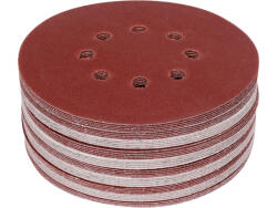 TOYA Tépőzáras Fíbertárcsa 150 Mm / P120 8 Lyukas, 50 Db (yt-834595) (yt-834595)