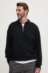 Calvin Klein gyapjú pulóver férfi, fekete, K10K113409 - fekete L