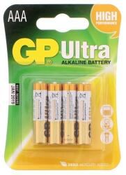 GP Batteries Ultra Alkáli AAA mikro elem (4db / csomag) (GP24AU-BL4) (GP24AU-BL4)