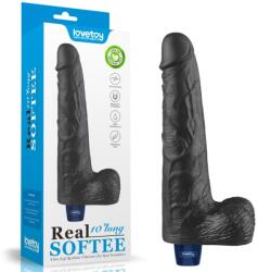 Lovetoy Vibrator realist 10" REAL SOFTEE Rechargeable(Black) 25cm Vibrator