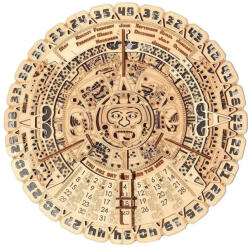 Wood Trick Puzzle 3D Calendar Mayas, 73 piese, lemn