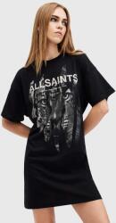 AllSaints pamut ruha RIPROAR fekete, mini, egyenes, W234db - fekete L