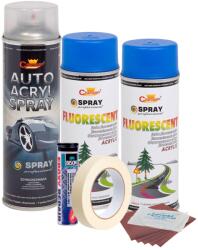 AVEX Kit complet reparatie si vopsire jante culoare Albastru Fluorescent, V2 (AVX-KVJ-AFV2) - demarc