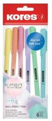 Kores Golyóstoll, 1, 0 mm, kupakos, háromszögletű, KORES KOR-M Pastel, kék - oneclick - 829 Ft