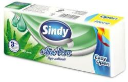  Papír zsebkendő, 3 rétegű, 100 db, Sindy, aloe vera - oneclick