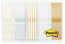 3M Jelölőcímke, műanyag, 5x20 lap, 11, 9x43, 2 mm, 3M POSTIT, fémes nyomatok - oneclick