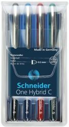 Schneider Rollertoll készlet, 0, 3 mm, SCHNEIDER One Hybrid C, 4 szín - oneclick