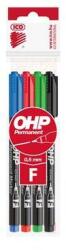 ICO Alkoholos marker készlet, OHP, 0, 5 mm, F, ICO, 4 különböző szín - oneclick