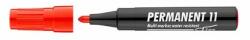 ICO Alkoholos marker, 1-3 mm, kúpos, ICO Permanent 11, piros